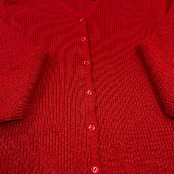 Sag Harbor Red Cardigan - Picture 3 of 6